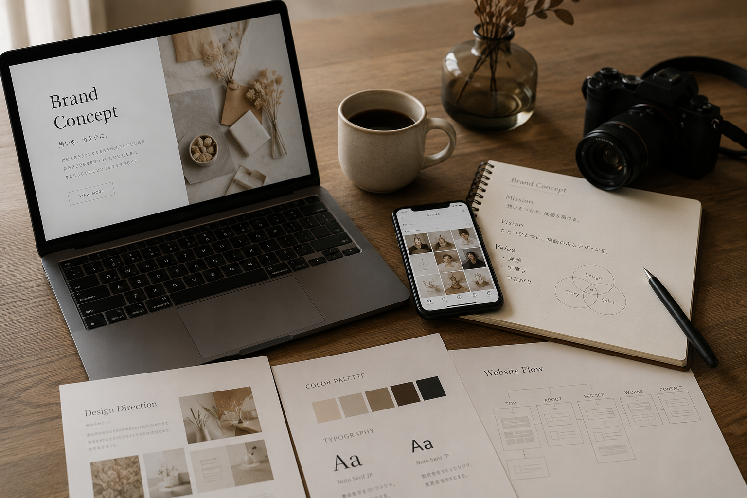 SJ linksのブランド設計・WEBディレクションのイメージ